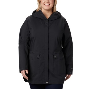 Columbia Ženske Jakne - Here And There Trench Plus Size Crne | YKVE-83615